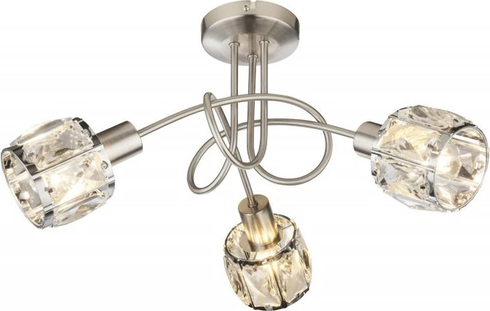 Globo Kris Spot 3-flammig nickel