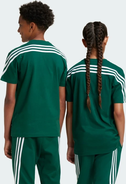 adidas Future Icons 3-Streifen T-Shirt kurzarm collegiate green/white (Junior)