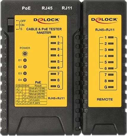DeLOCK PoE-Netzwerkkabeltester