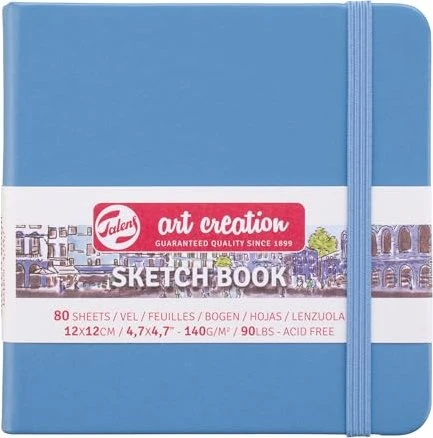 Royal Talens Skizzenbuch seeblau, 120x120mm, glatt, 80 Blatt