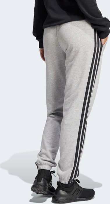adidas Essentials 3-Streifen French Terry Cuffed Trainingshose lang medium grey heather/black (Damen)
