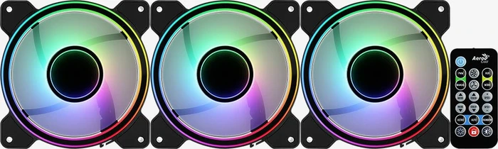AeroCool Mirage 12 ARGB Pro, LED-Steuerung, Fernbedienung, 120mm, 3er-Pack