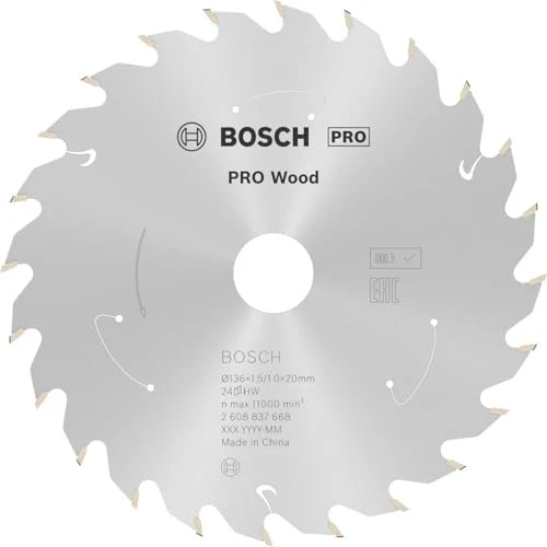 Bosch Professional Standard for Wood Kreissägeblatt 24Z, 136x1x20mm, 1 Stück