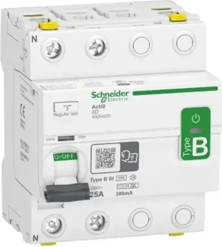 Schneider Electric Fehlerstrom-Schutzschalter Allstromsensitiv iID 2P 25A Typ B-SI 300mA