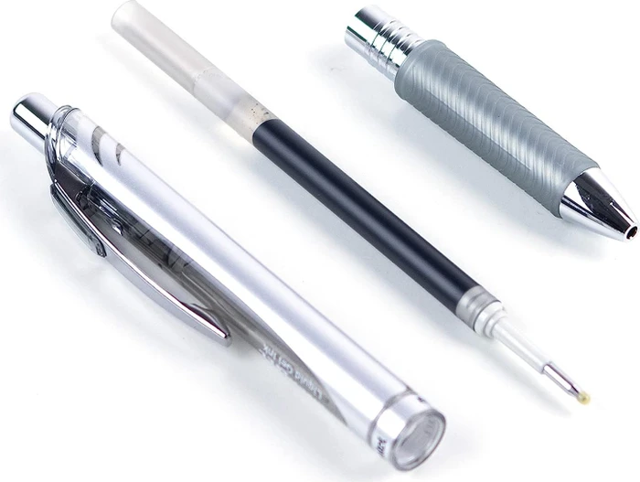 Pentel EnerGel XM BL77 Gelroller grau/silber
