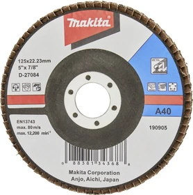 Makita Fächerschleifscheibe K40, 125x22.23mm, 1 Stück