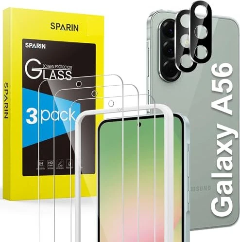 Sparin Screen Protector Glass für Samsung Galaxy A56 5G, 2er-Pack