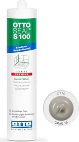 Otto-Chemie Ottoseal S 100 C776 Sanitär-Silikonkleber grau 15, 300ml