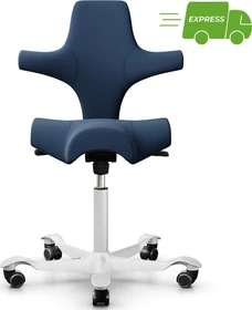 HAG Capisco 8106 Xtreme Sattelstuhl, dunkelblau, Gestell weiß
