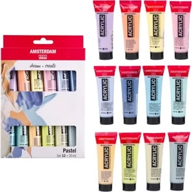 Royal Talens Amsterdam Pastell Acrylfarben, 12 Farben, 12ml