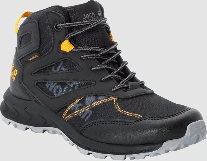 Jack Wolfskin Woodland Texapore Mid black/burly yellow (Junior)