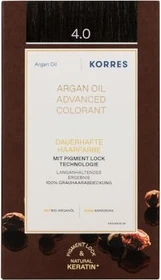 Korres Argan Oil Permanent Hair Colorant Haarfarbe 4.0 mittelbraun