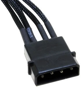 NZXT SATA-Stromadapter 4-Pin [IDE] auf 2x 15-Pin [SATA] 20cm, sleeved schwarz