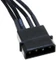 NZXT SATA-Stromadapter 4-Pin [IDE] auf 2x 15-Pin [SATA] 20cm, sleeved schwarz Vorschaubild