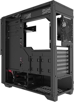 AZZA Inferno 310, schwarz, Glasfenster