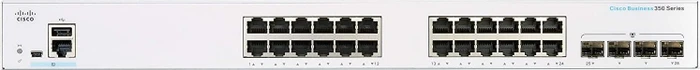 Cisco Business 350 Rackmount Gigabit Managed Switch, 24x RJ-45, 4x SFP