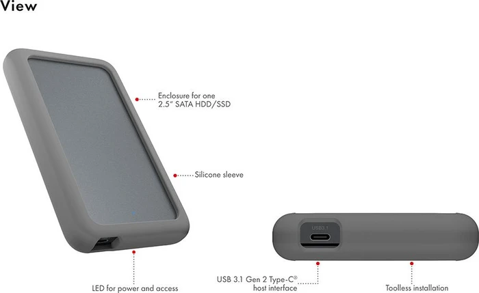 RaidSonic Icy Box IB-246-C31-G, USB-C 3.1