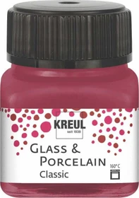Kreul Glass & Porcelain Classic Malfarbe, granatrot, 20ml