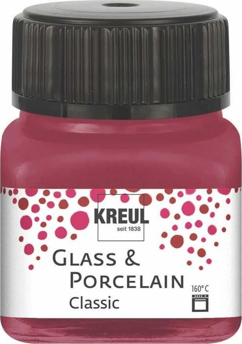 Kreul Glass & Porcelain Classic Malfarbe, granatrot, 20ml