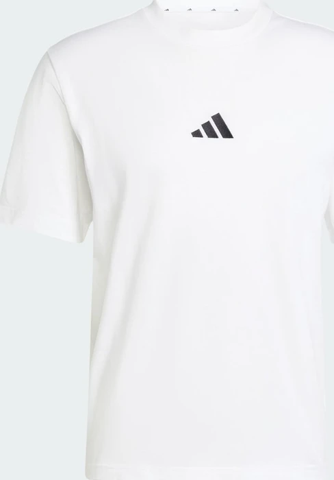 adidas Essentials Small Logo Single Jersey T-Shirt kurzarm weiß/schwarz (Herren)