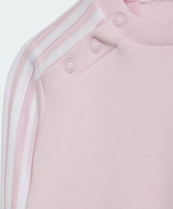 adidas Essentials 3-Streifen Trainingsanzug clear pink/white (Junior)