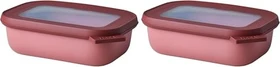 Mepal Multischüssel Cirqula rechteckig Aufbewahrungsbehälter 500ml vivid mauve