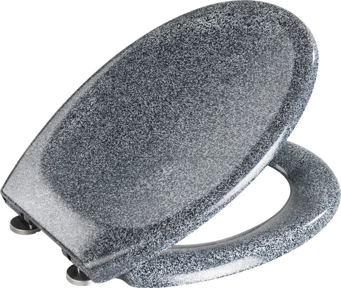 Wenko Ottana WC-Sitz mit Absenkautomatik grau, granit