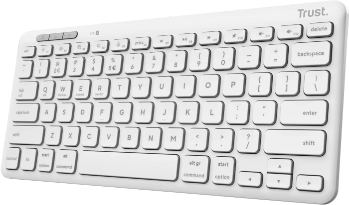Trust Lyra Compact Wireless Keyboard, weiß, USB/Bluetooth, IT