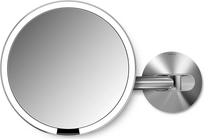 simplehuman Sensorspiegel 20cm Kosmetikspiegel mit Wandhalterung edelstahl gebürstet