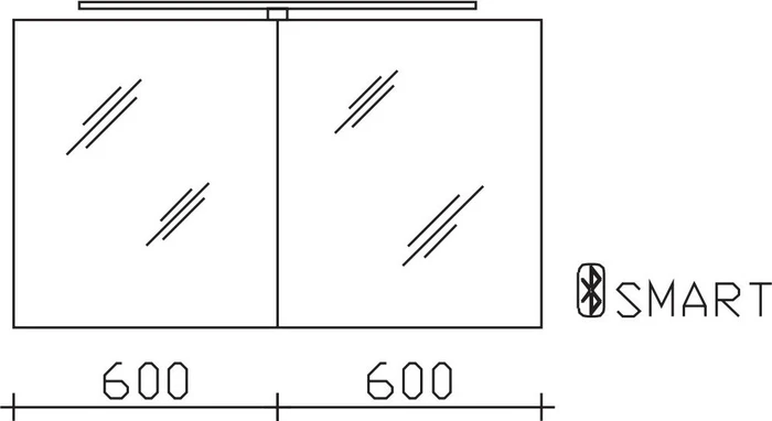 Pelipal SDAES5012-I Serie 25 Spiegelschrank 1200x703x170mm