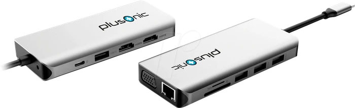 Plusonic USB-C Docking Station 8-in-1, USB-C 3.0 [Stecker]