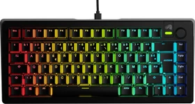 Glorious GMMK 3 75% Pre-built Gaming Keyboard, schwarz, LEDs RGB, Glorious Fox MX, USB, FR (GLO-KB-GMMK3-75-PB-FOX-W-BLK-FR)