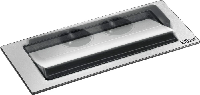 Schulte EVOLine BackFlip Cuisine, 2-fach, 1x USB-A, 2.5m, weiß