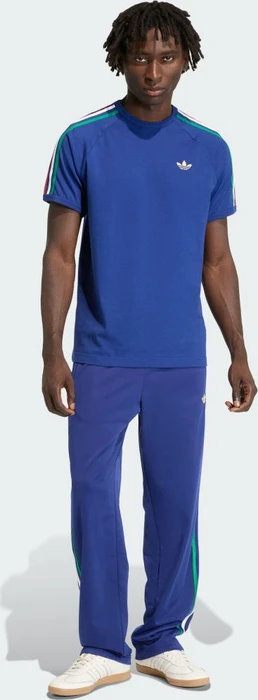 adidas 3-Streifen T-Shirt kurzarm victory blue/bold green/white (Herren)
