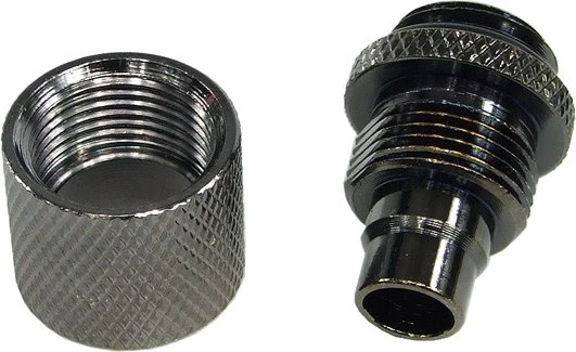 Aquatuning Schlauchanschluss, G1/4" auf 11/8mm, schwarz vernickelt