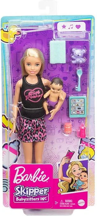 Mattel Barbie - Skipper Babysitters Inc. Puppe blond & Baby-Puppe