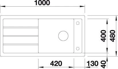 Blanco Mevit XL 6 S Einbau Becken reversibel mit Ablauffernbedienung muskat