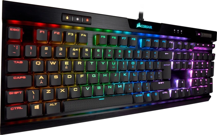 Corsair Gaming K70 RGB MK.2 Low Profile Rapidfire, MX LOW PROFILE RGB SPEED, USB, UK
