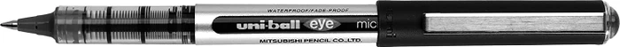 Uni-Ball Eye Micro UB-150 Tintenroller (Mine) schwarz/silber, 12er-Pack