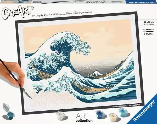 Ravensburger Malen nach Zahlen CreArt ART Collection: Große Welle (Hokusai)