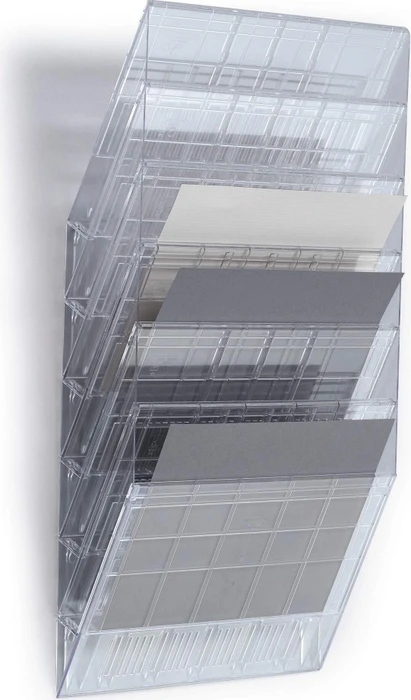 Durable Flexiboxx 6 Prospekthalter, 6 Fächer, A4, quer, transparent (1709785400)