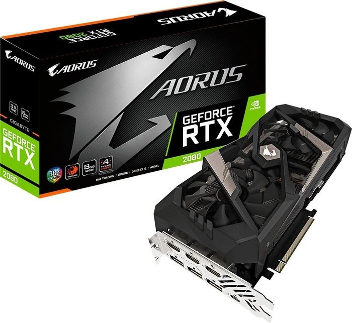 GIGABYTE AORUS GeForce RTX 2080 8G, 8GB GDDR6, 3x HDMI, USB-C, 3x DP