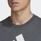 adidas Essentials Big Logo T-Shirt kurzarm dark grey heather/white (Herren) Vorschaubild