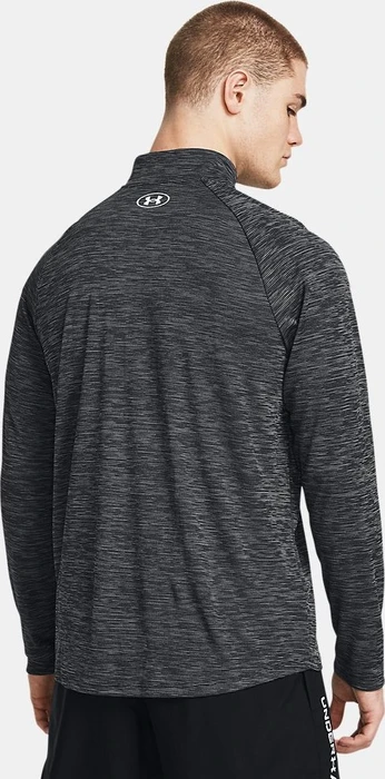Under Armour Tech Textured Funktionsshirt langarm schwarz/weiß (Herren)