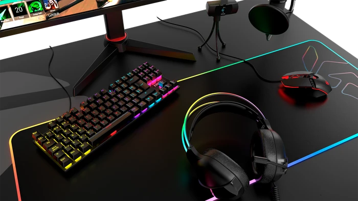 Krom Kasic TKL, LEDs RGB, RED Switches, USB, ES