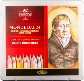 Koh-I-Noor Mondeluz Portrait Aquarellstift sortiert, Metalletui, 24er-Set