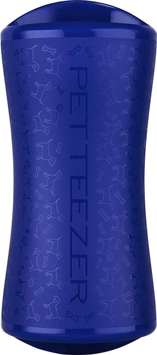 PET Teezer De-Shedding & Grooming Brush, für stark haarendes und langhaariges Fell mit Unterfell, small, Navy/Himmelblau