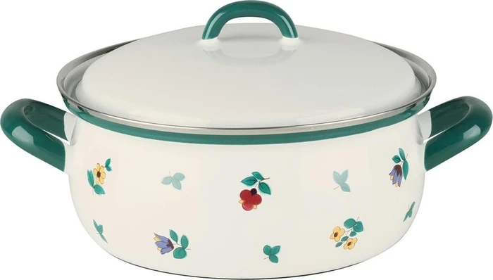 Riess Country Gmundner Streublumen Kasserolle mit Deckel 20cm 2l