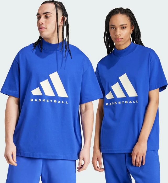 adidas Basketball 001 T-Shirt kurzarm lucid blue