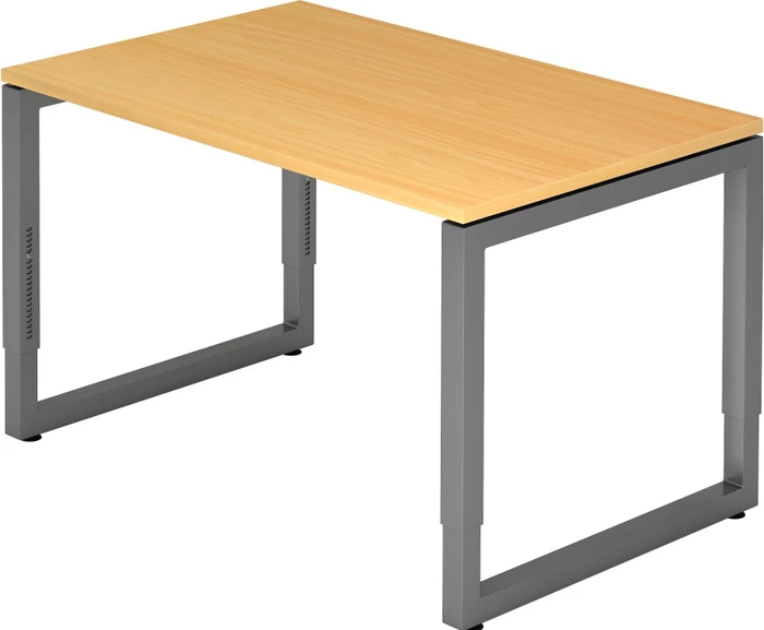 Hammerbacher Ergonomic Plus R-Serie RS12/6/G Schreibtisch 120x80cm Buche/graphit